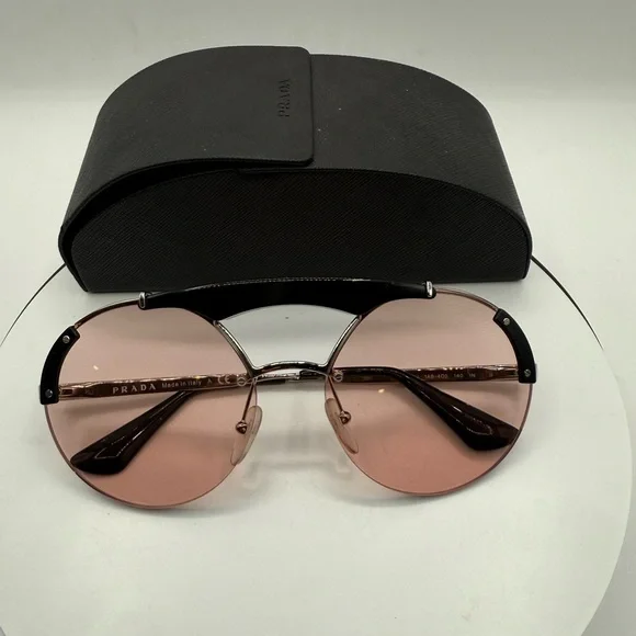 Prada | Accessories | Prada Pink Acetate Pilot Sunglasses  display picture 1